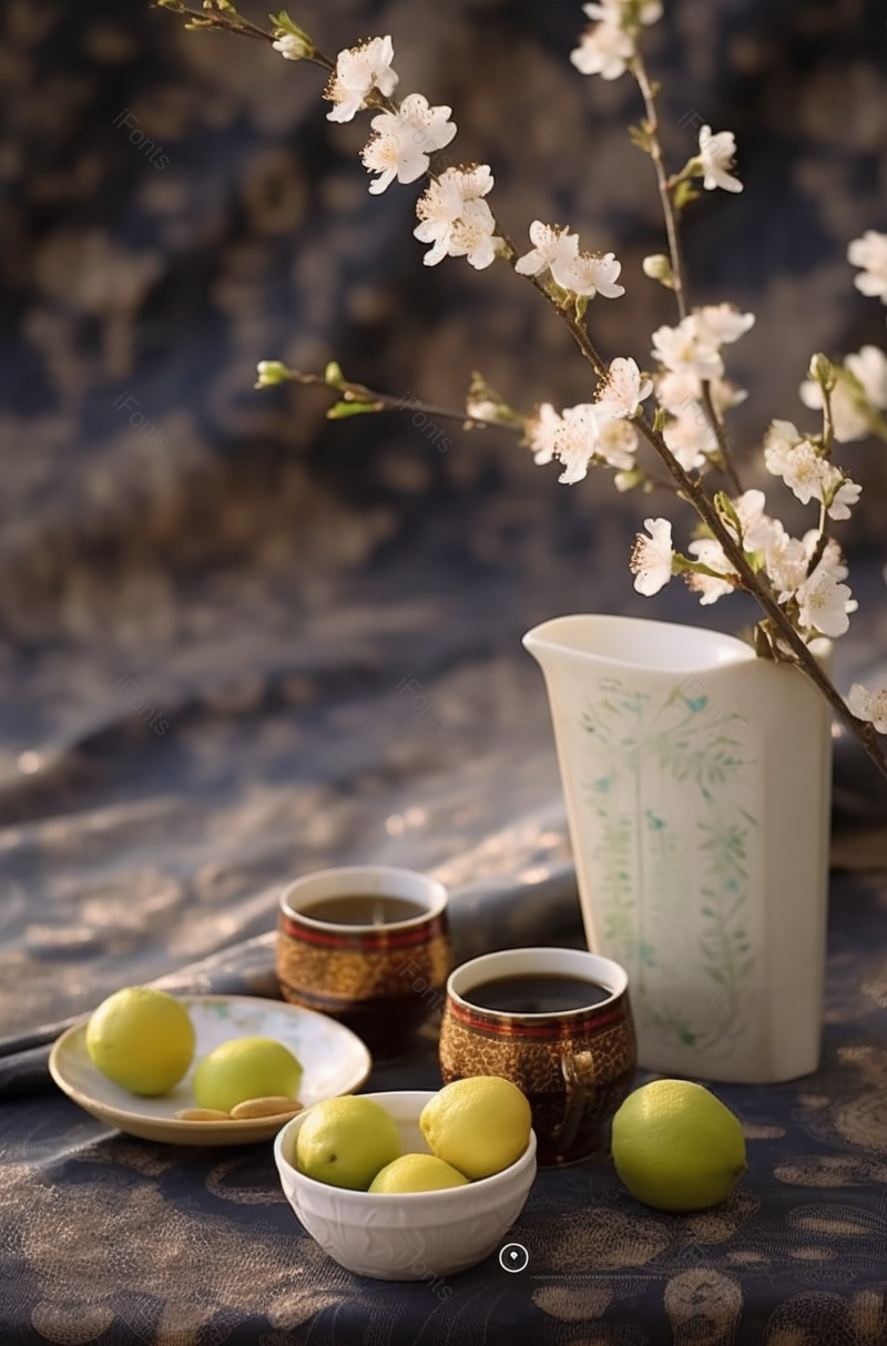 水果茶装饰的静物,高清,摄影图,摄影图片,图片大全,摄影图免费下载